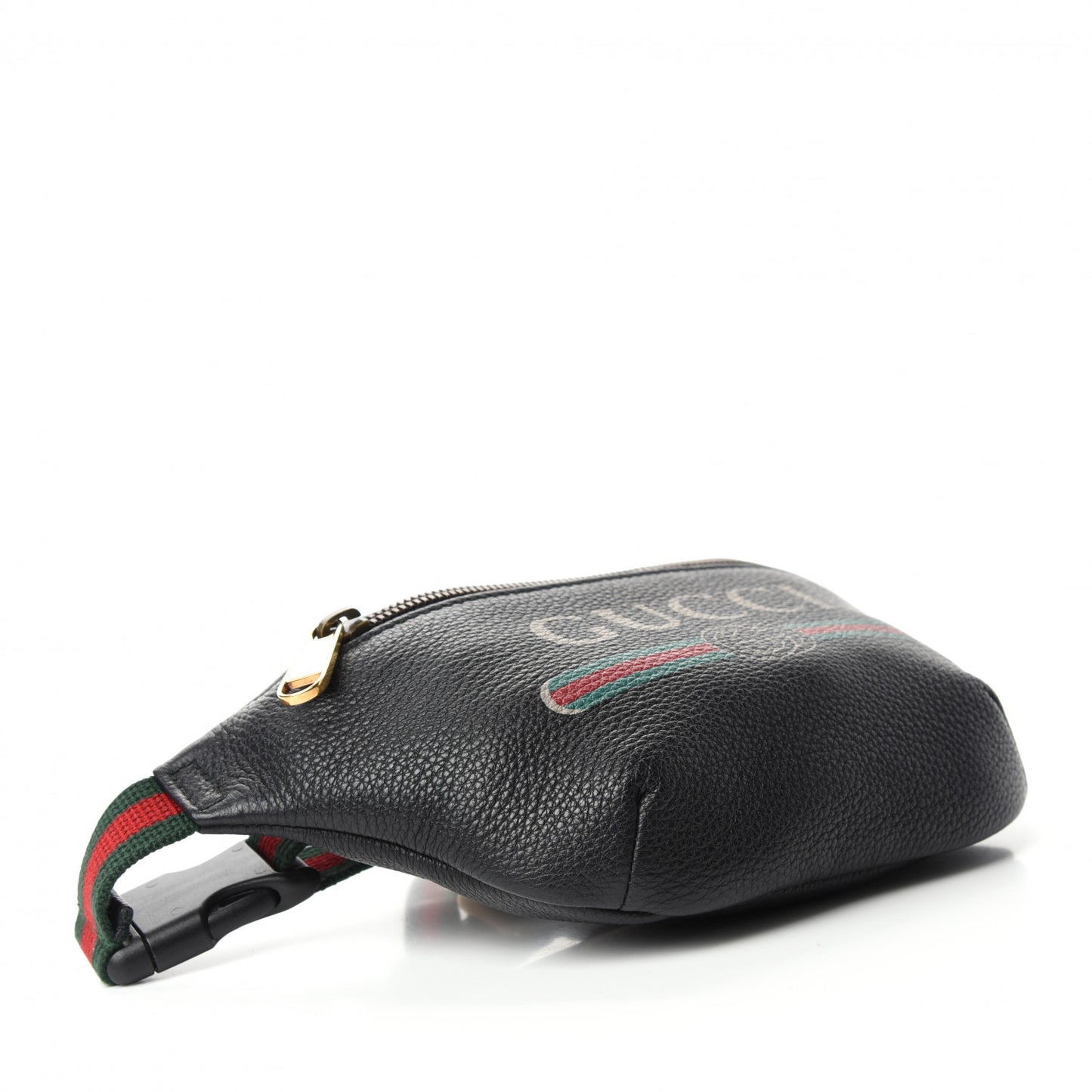 Grained Calfskin Small Logo Belt Bag Black