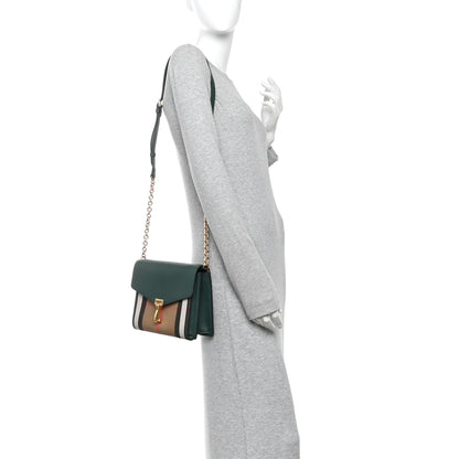 Burberry Derby Calfskin House Check Small Macken Crossbody Bag Vintage Green 2 of 10