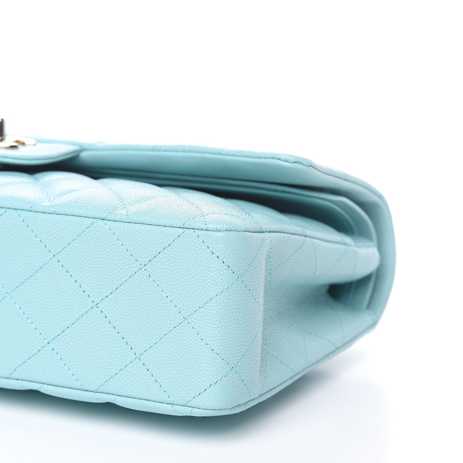 Chanel Caviar Quilted Medium Double Flap Light Blue 9 of 9