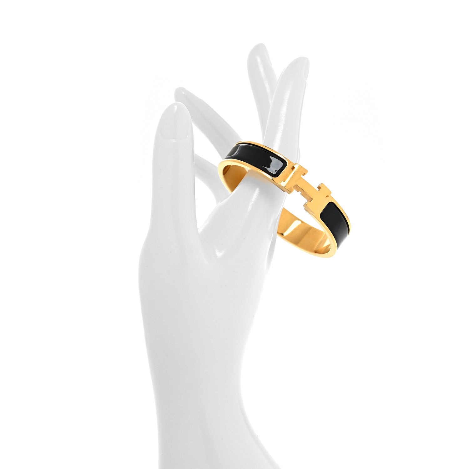 Hermes Enamel Narrow Clic Clac H Bracelet PM Black 2 of 5
