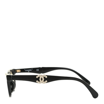 Chanel Acetate Square Crystal CC Sunglasses S2264 Black 3 of 7