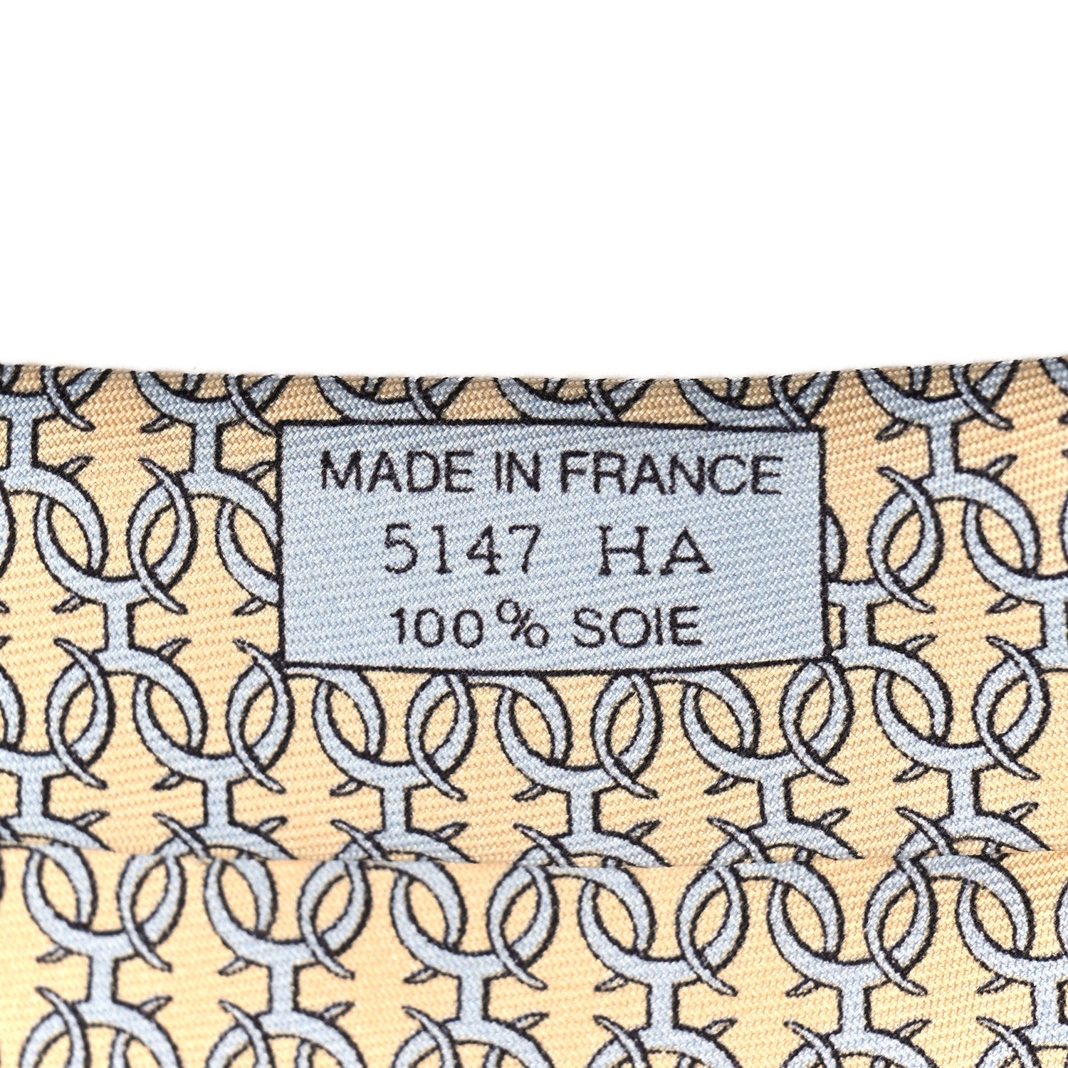 Hermes Printed Silk Mens Neck Tie Yellow 4 of 5