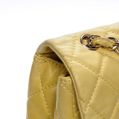 Chanel Lambskin Quilted Maxi Single Flap Yellow 13 of 20