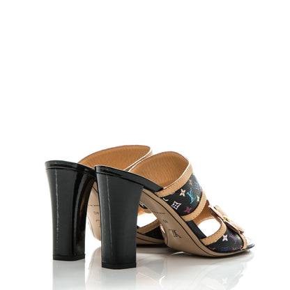Louis Vuitton Monogram Multicolor Sandals 40 Black 4 of 8