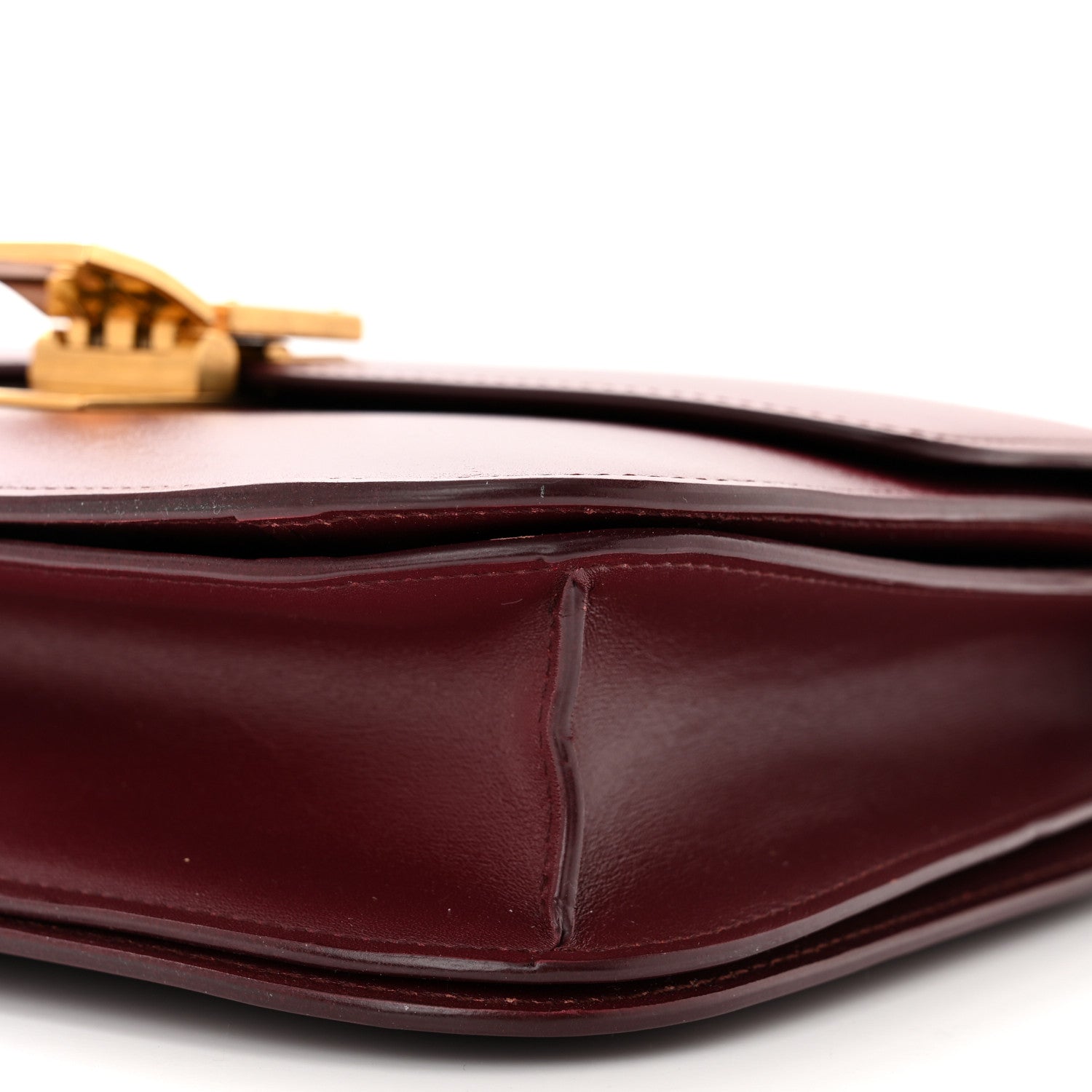 Celine Box Calfskin Medium Classic Box Flap Bag Burgundy 10 of 12