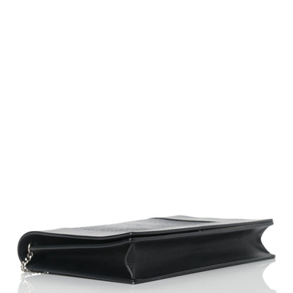 Celine Lizard Smooth Lambskin Frame Evening Chain Clutch Black 3 of 10