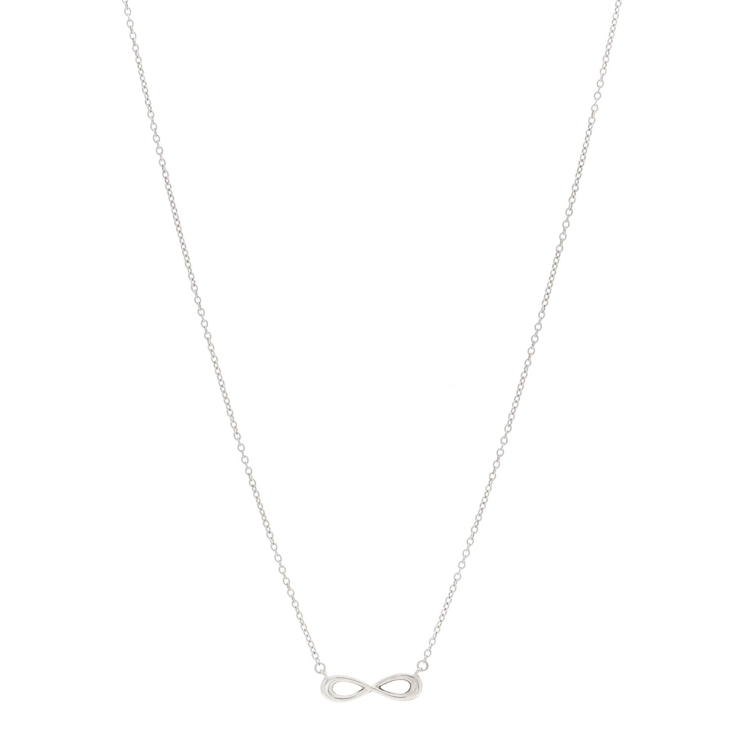 Tiffany Sterling Silver Mini Infinity Pendant Necklace 1 of 4