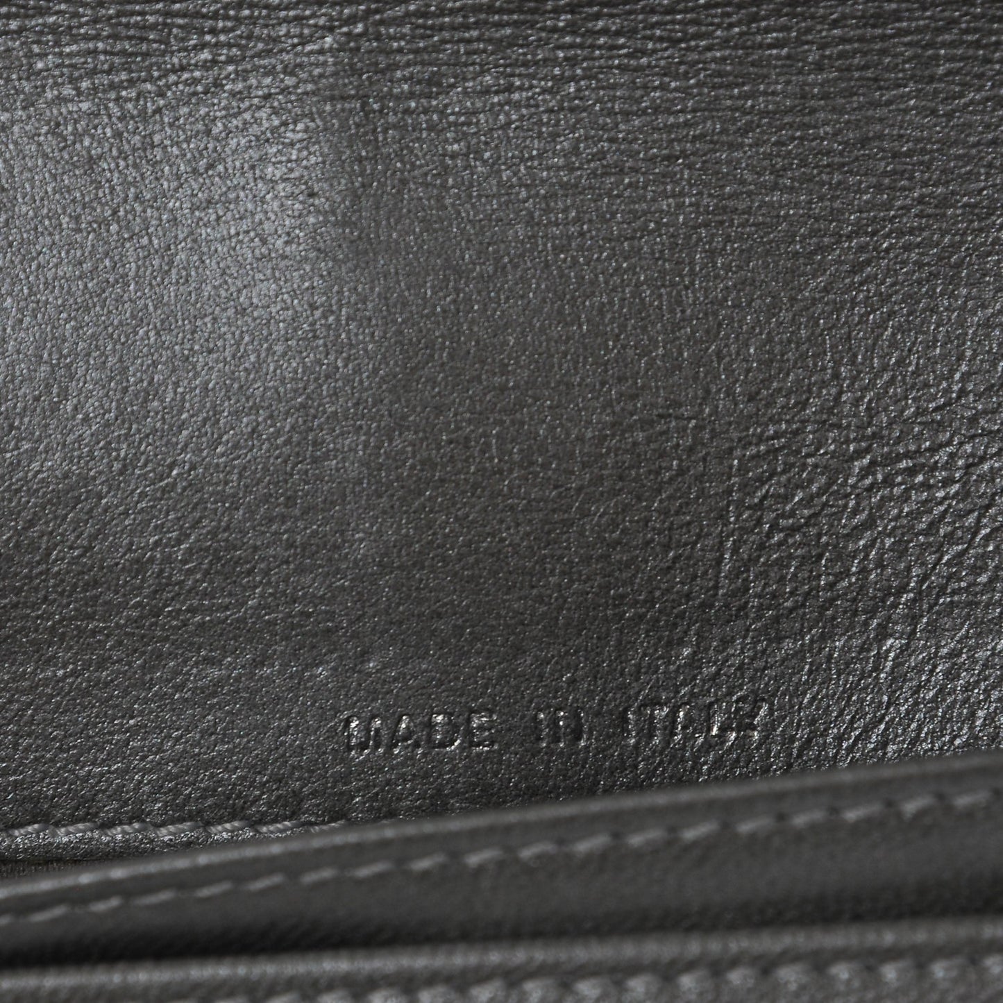 Lambskin Camellia Embossed Zip Around Organizer Wallet Black