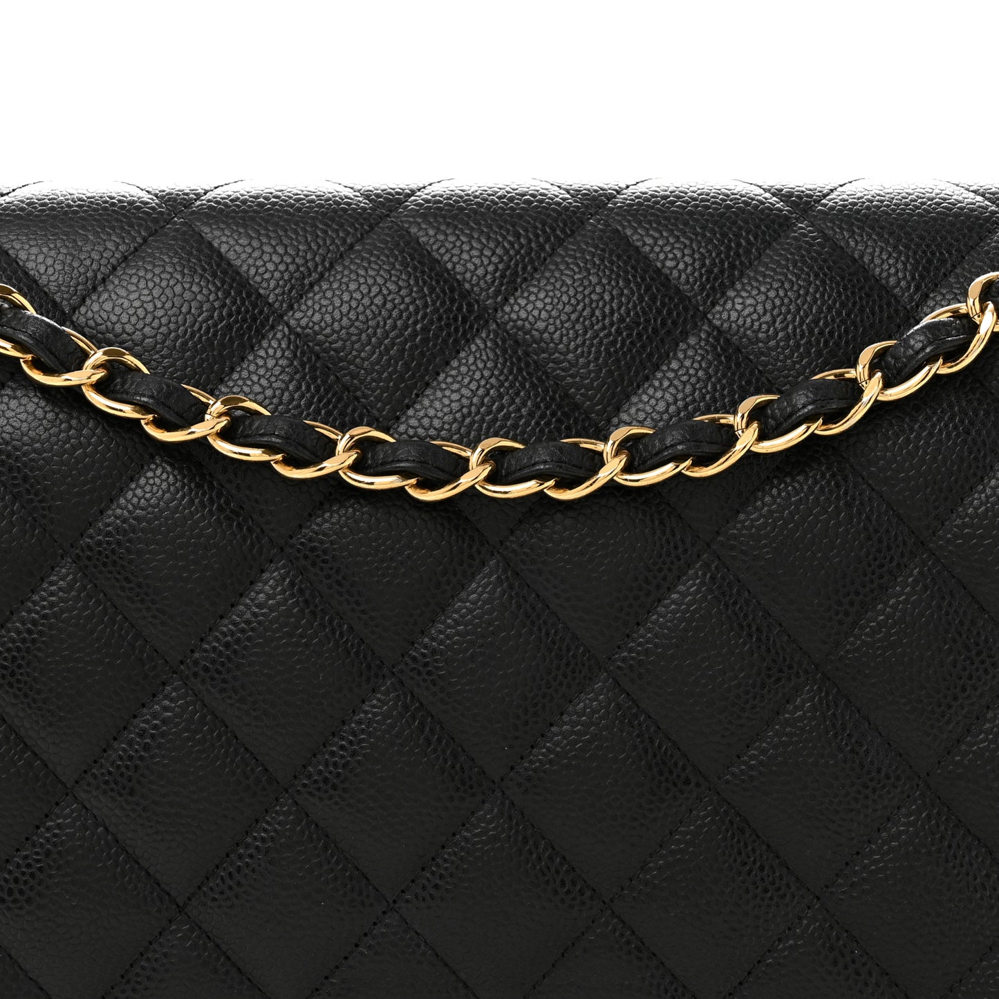 Caviar Quilted Maxi Double Flap Black