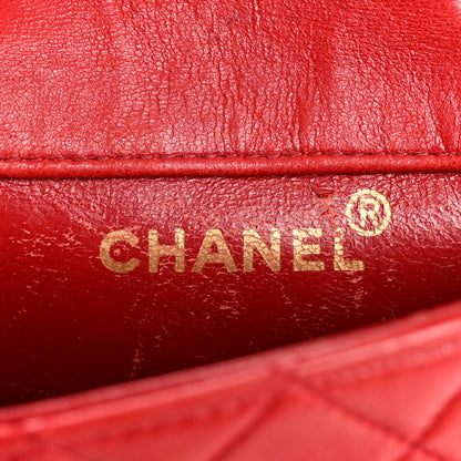 Chanel Lambskin Quilted Extra Mini Flap Red 6 of 15