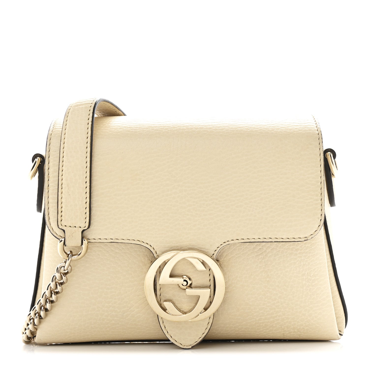 Gucci Dollar Calfskin Interlocking G Crossbody Bag Mystic White 1 of 13