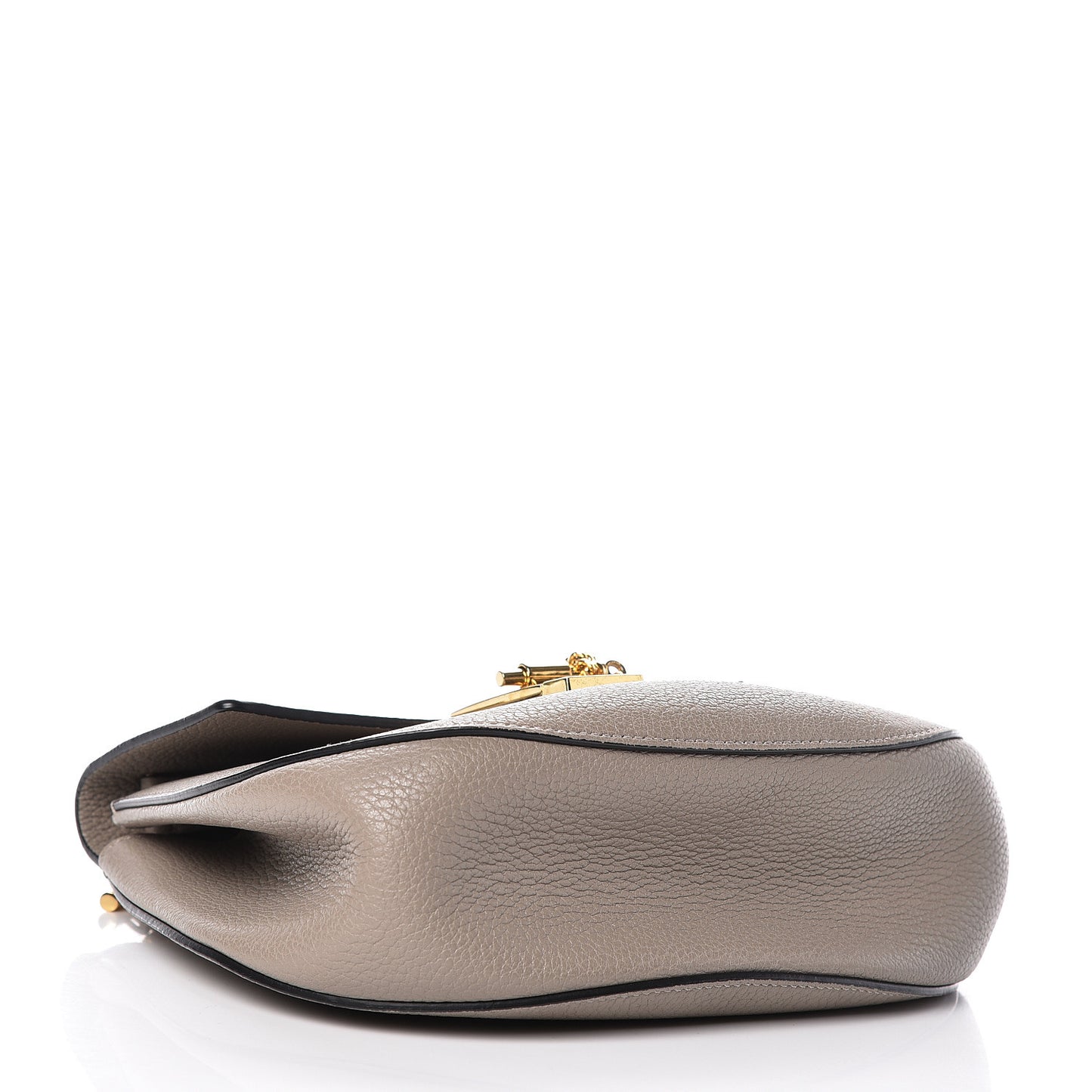 Grained Lambskin Drew Shoulder Bag Motty Grey