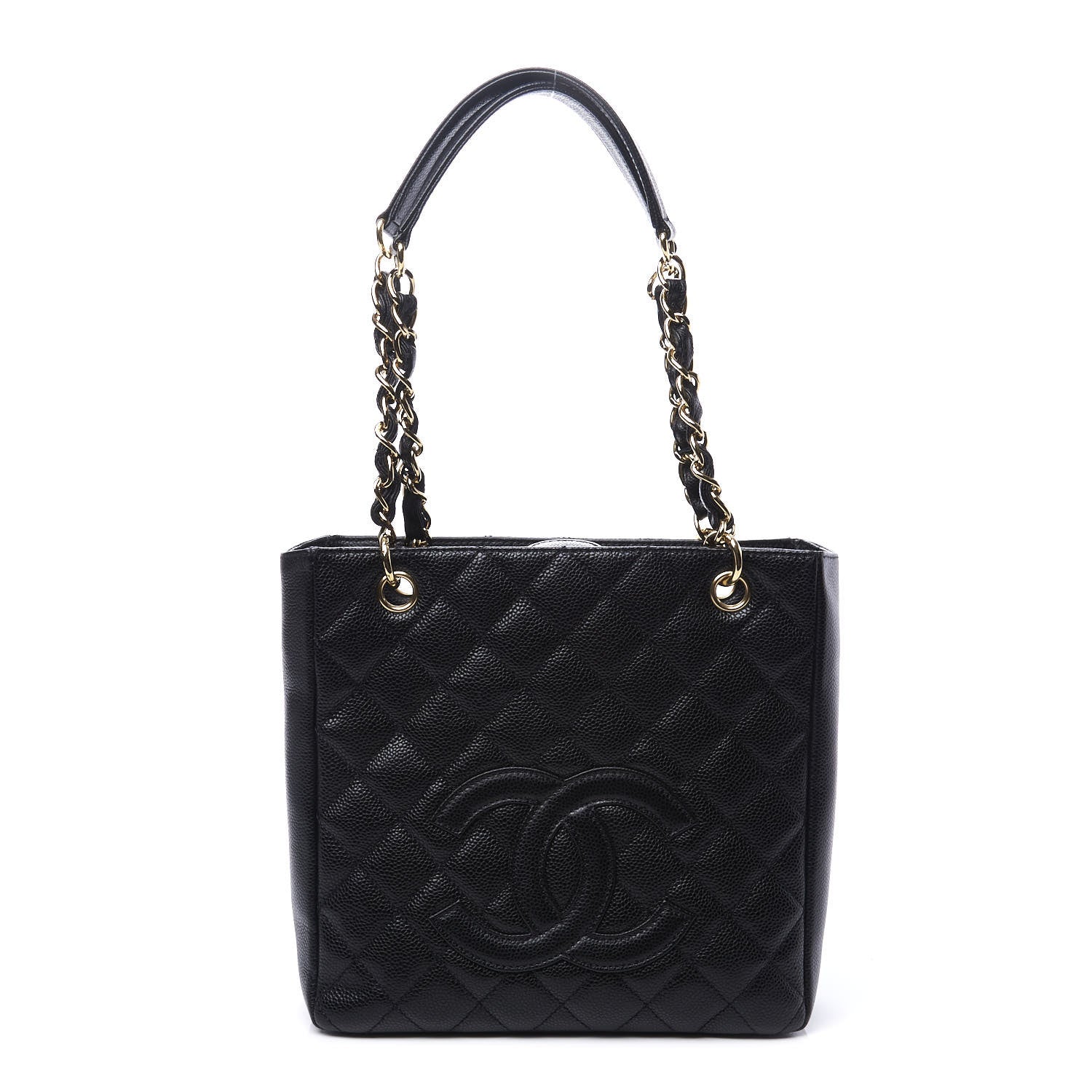 Chanel Caviar Quilted Petit Shopping Tote PST Black 1 of 10