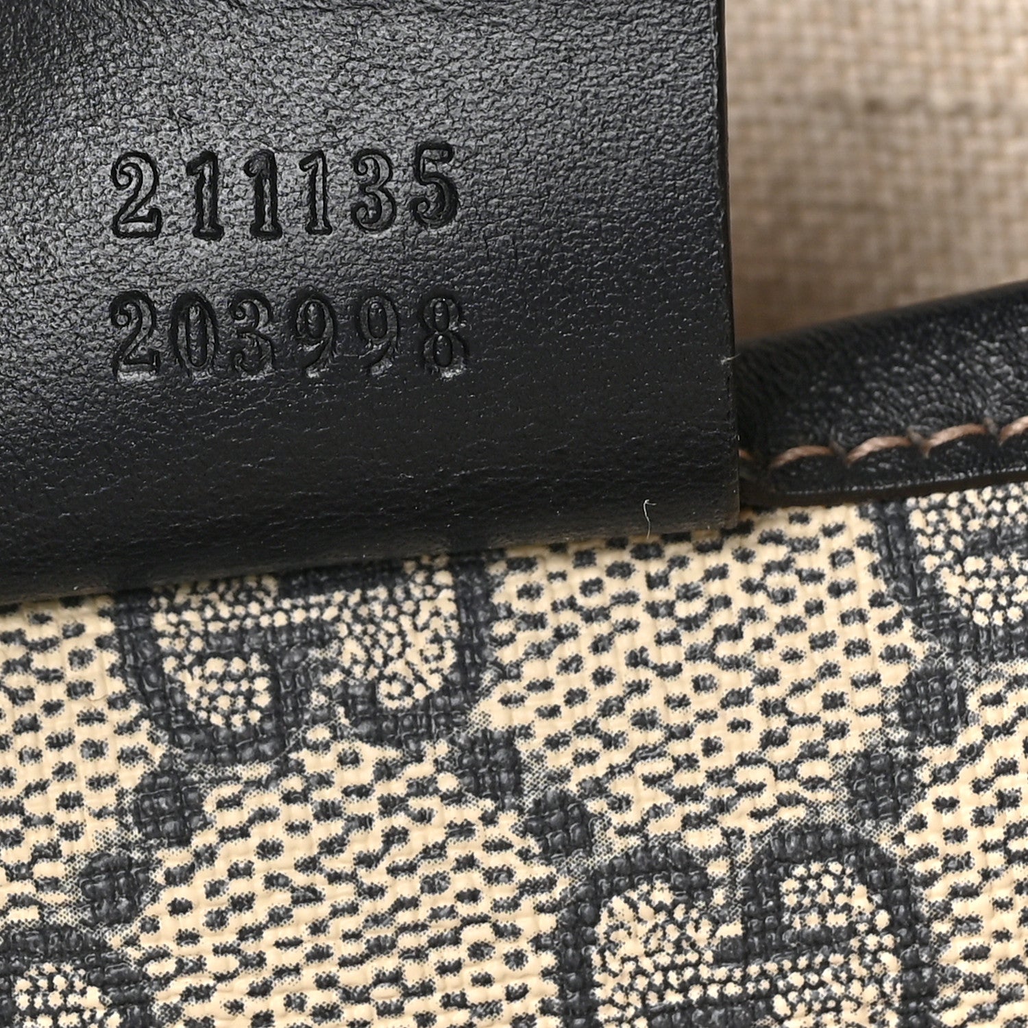Gucci GG Plus Monogram Small Signature Web Loop Vertical Tote Navy 7 of 10