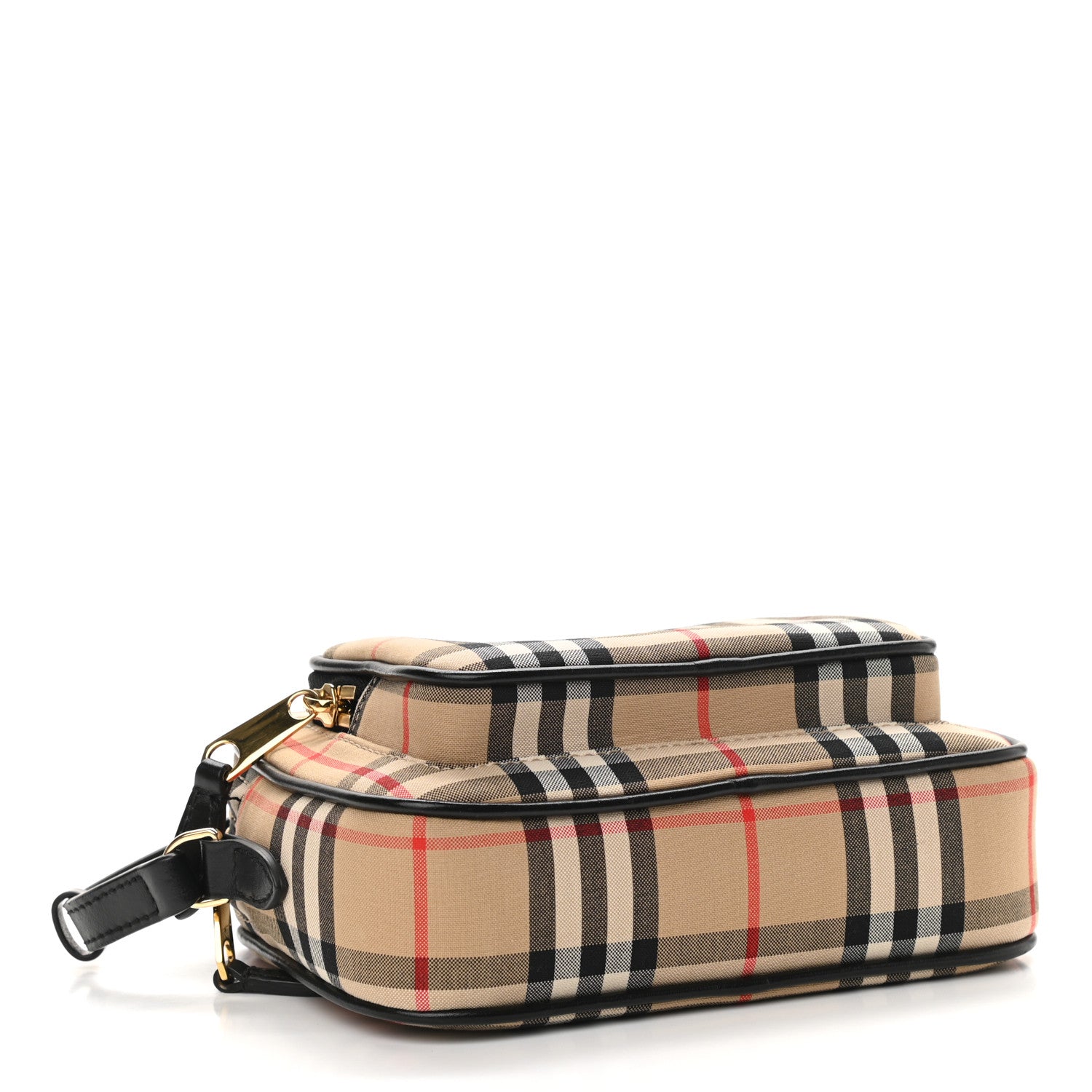 Burberry Calfskin Vintage Check Camera Bag Archive Beige 4 of 12