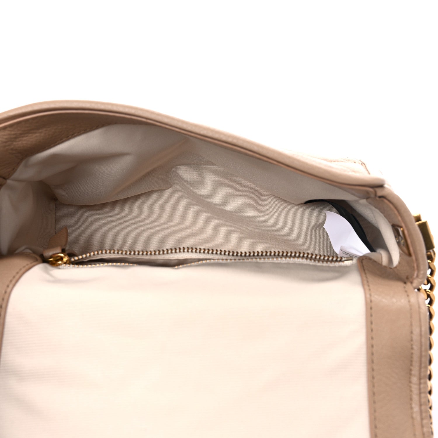 Marc Jacobs Grained Calfskin Quilted Double Stitched The Status Flap Crossbody Bag Tan 4 of 9
