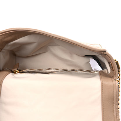 Marc Jacobs Grained Calfskin Quilted Double Stitched The Status Flap Crossbody Bag Tan 4 of 9