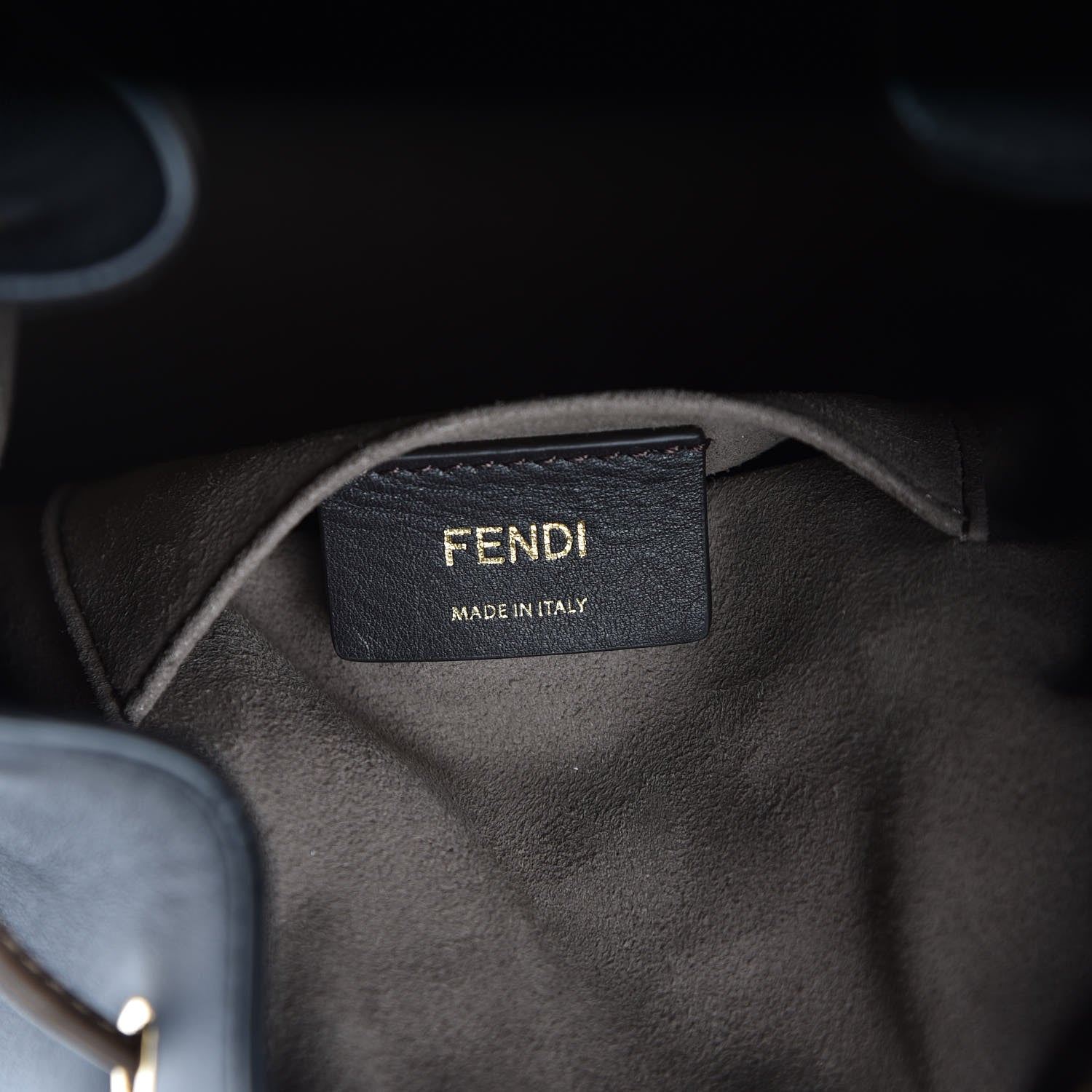 Fendi Vitello Century Matte F is Fendi Stamp Patch Bi-Color Grande Mon Tresor Bucket Bag Black Maya Fragola 6 of 9