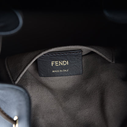 Fendi Vitello Century Matte F is Fendi Stamp Patch Bi-Color Grande Mon Tresor Bucket Bag Black Maya Fragola 6 of 9