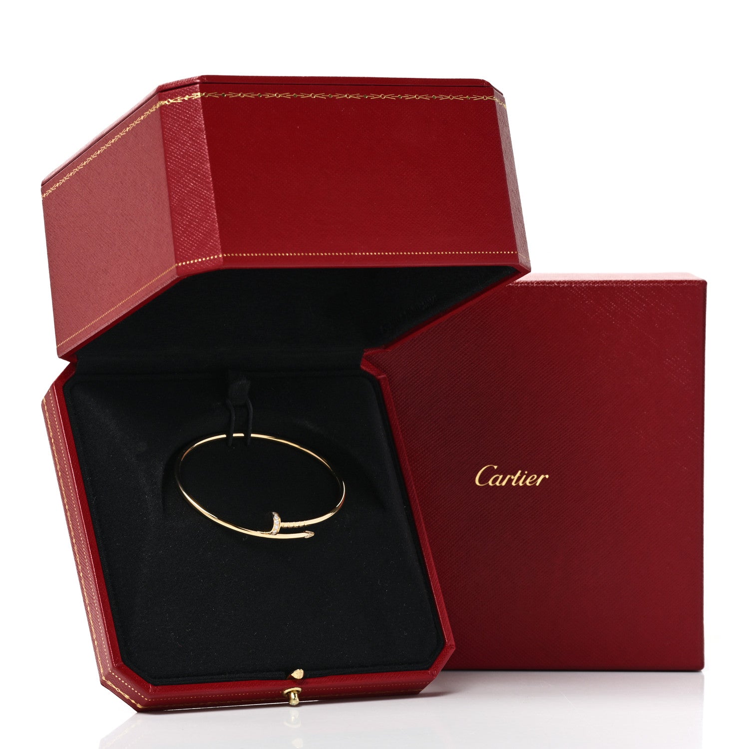 Cartier 18K Yellow Gold Diamond Small Juste Un Clou Bracelet 16 5 of 5