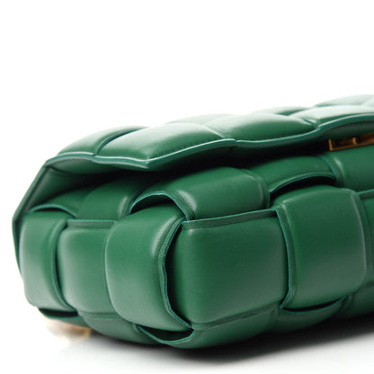 Bottega Veneta Lambskin Maxi Intreccio Padded Chain Cassette Crossbody Bag Racing Green 6 of 12