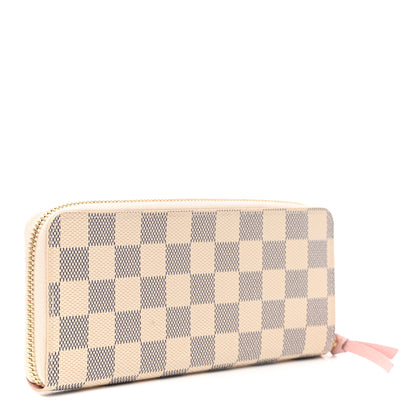 Louis Vuitton Damier Azur Clemence Wallet Rose Ballerine 3 of 7