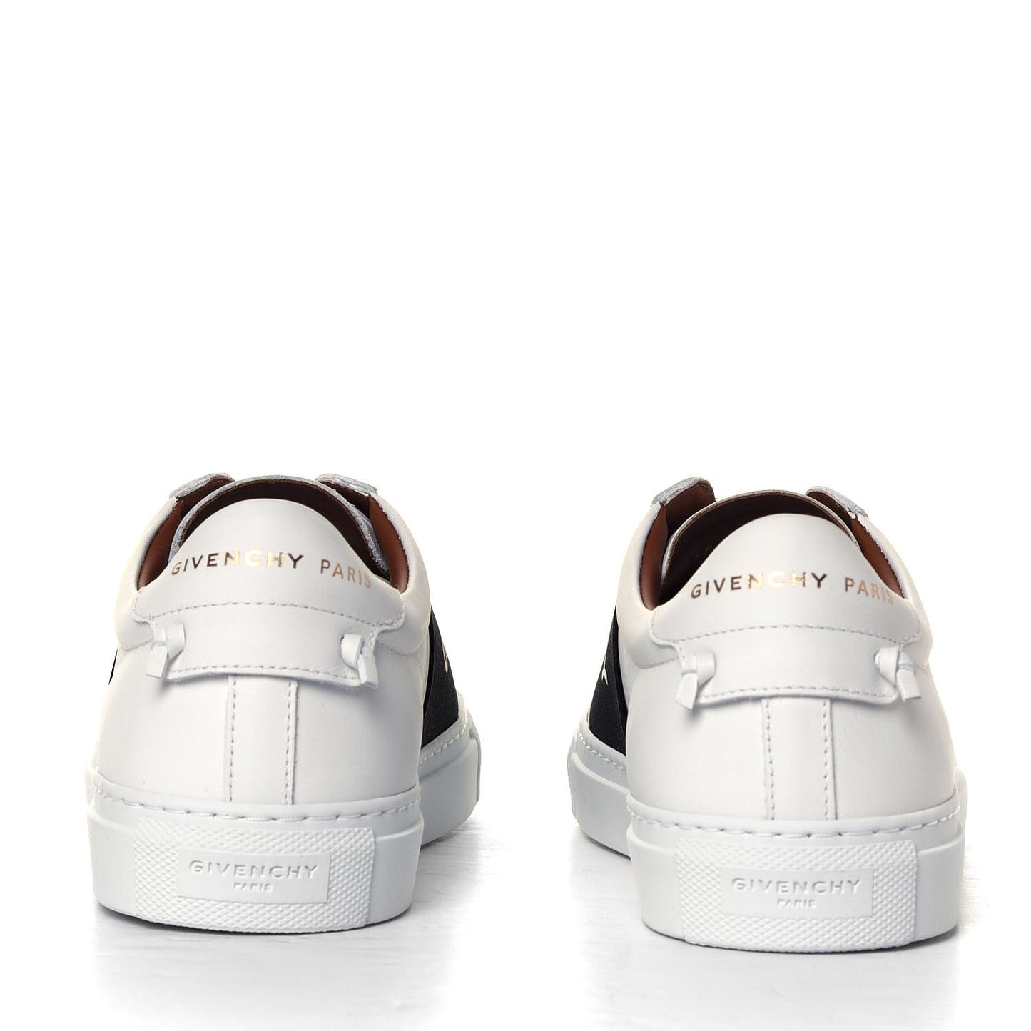 Calfskin Band Logo Womens Urban Street Sneakers 38 White Black