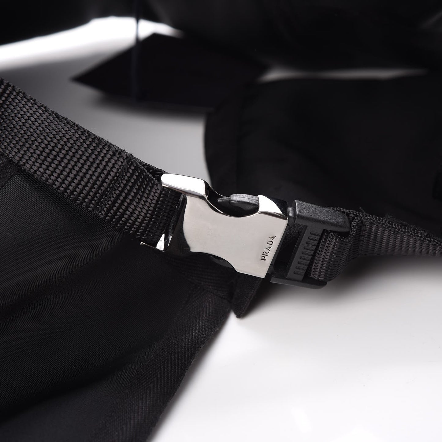 Tessuto Nylon Peplum Belt Nero Black