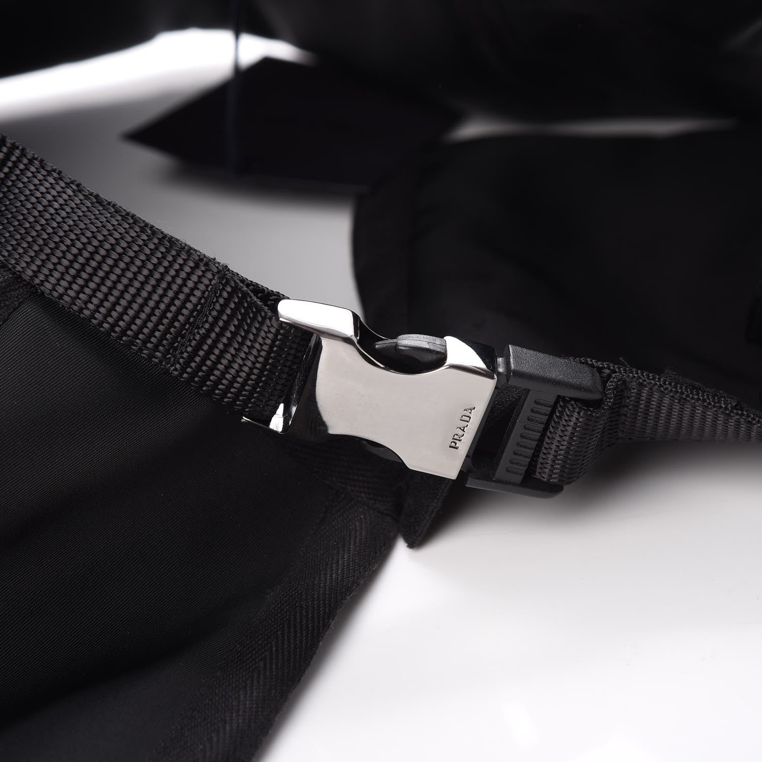 Prada Tessuto Nylon Peplum Belt Nero Black 8 of 13
