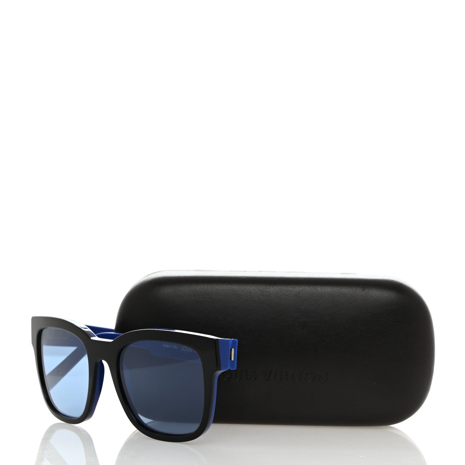 Louis Vuitton Acetate Outerspace Square Sunglasses Z1095W Black Blue 8 of 8