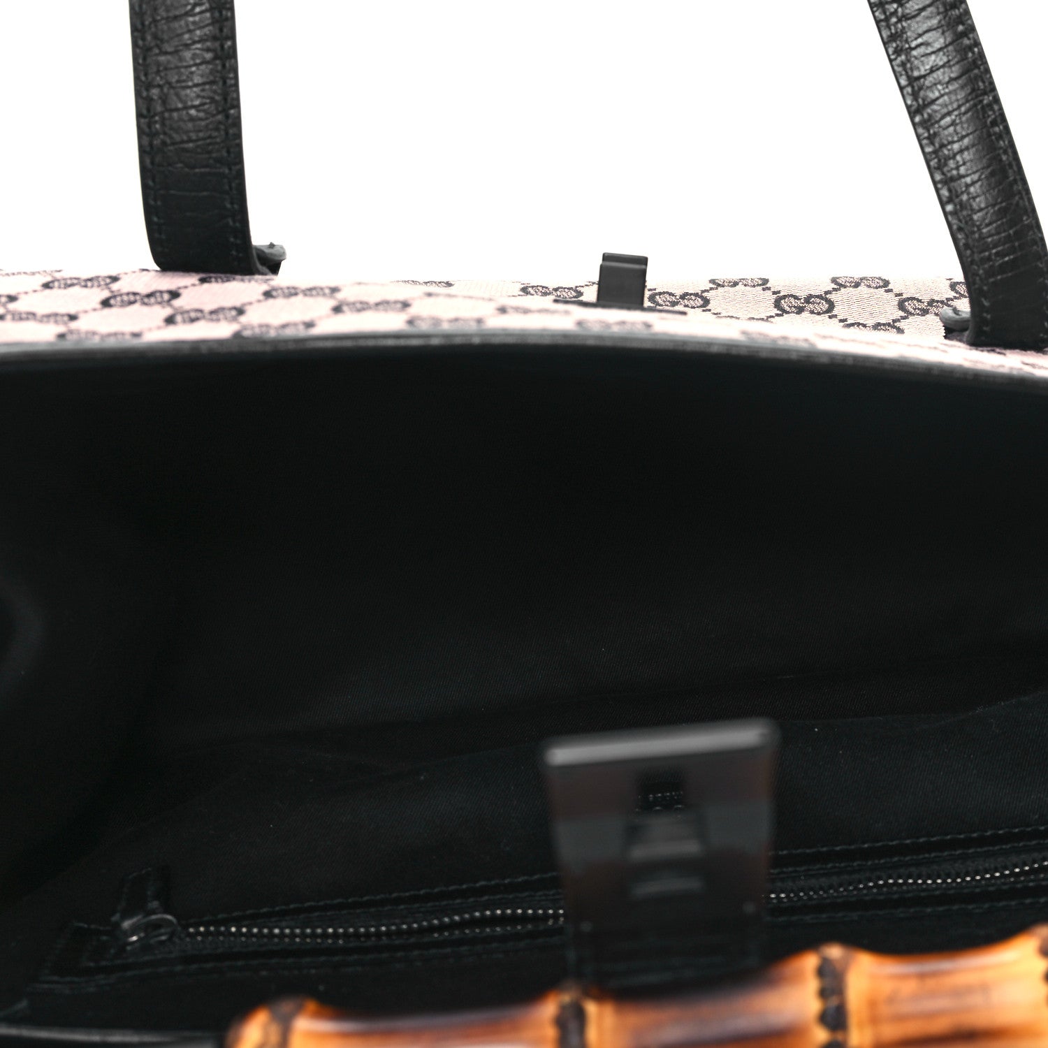 Gucci Monogram Bamboo Bullet Bag Black 5 of 11