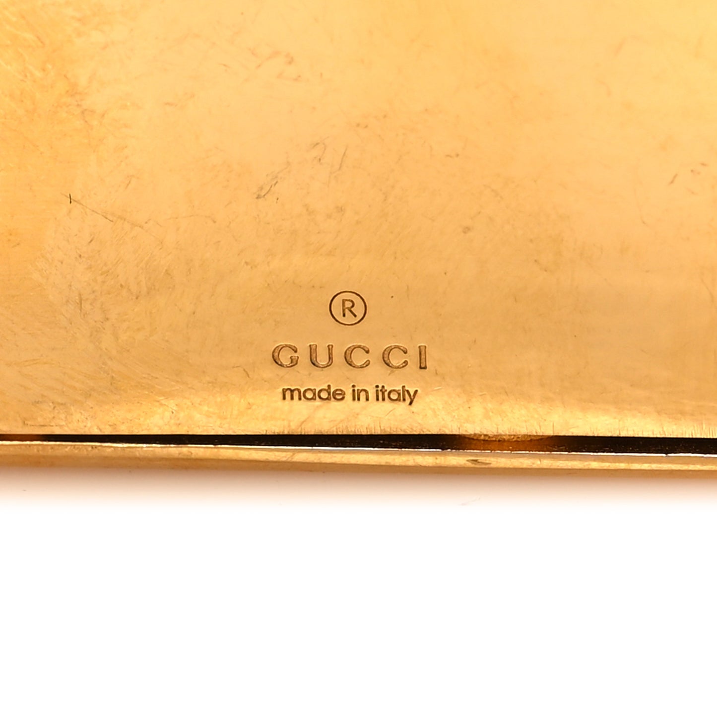 Metal Logo Curb Chain Bracelet Gold