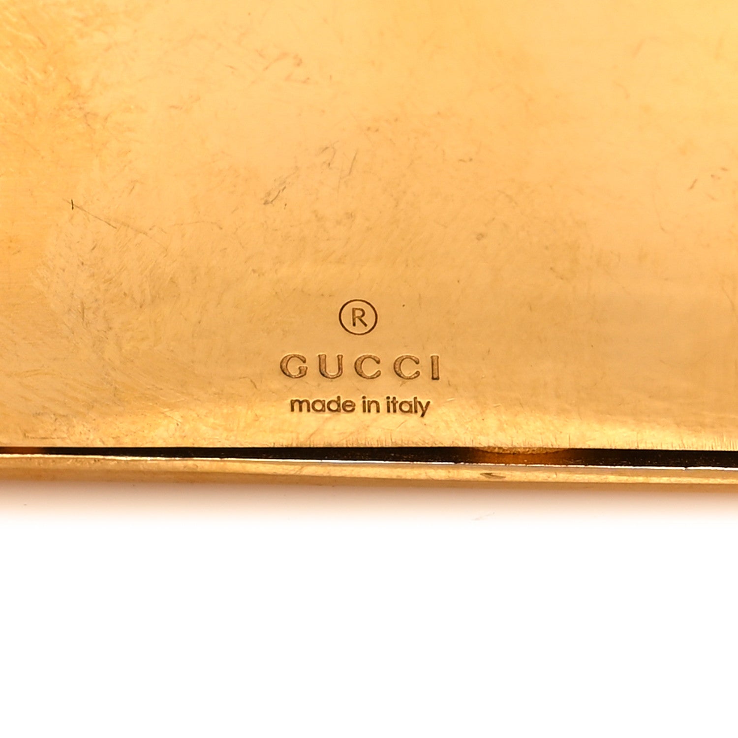 Gucci Metal Logo Curb Chain Bracelet Gold 4 of 4