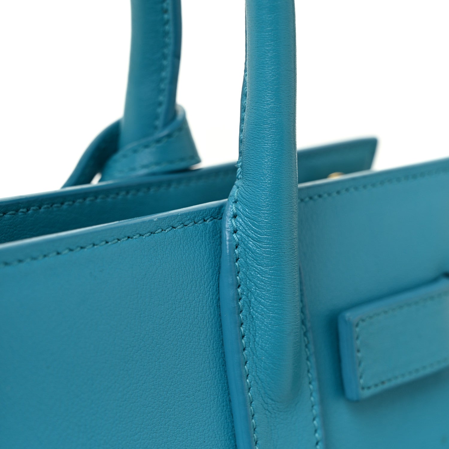Saint Laurent Calfskin Nano Sac De Jour Turquoise 12 of 16