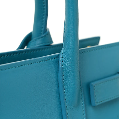 Saint Laurent Calfskin Nano Sac De Jour Turquoise 12 of 16