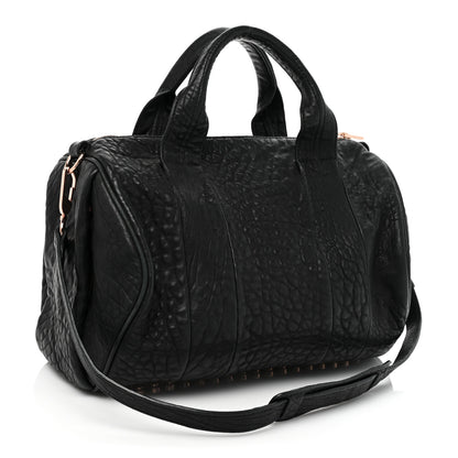 Alexander Wang Pebbled Lambskin Rockie Black Rose Gold Hardware 3 of 16