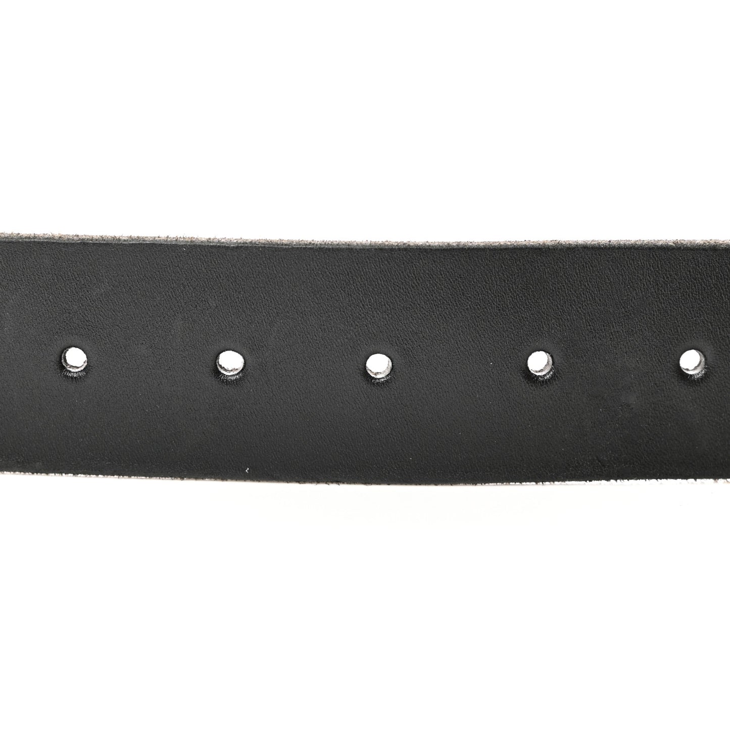 Calfskin Brass Feline Buckle Belt 95 38 Black