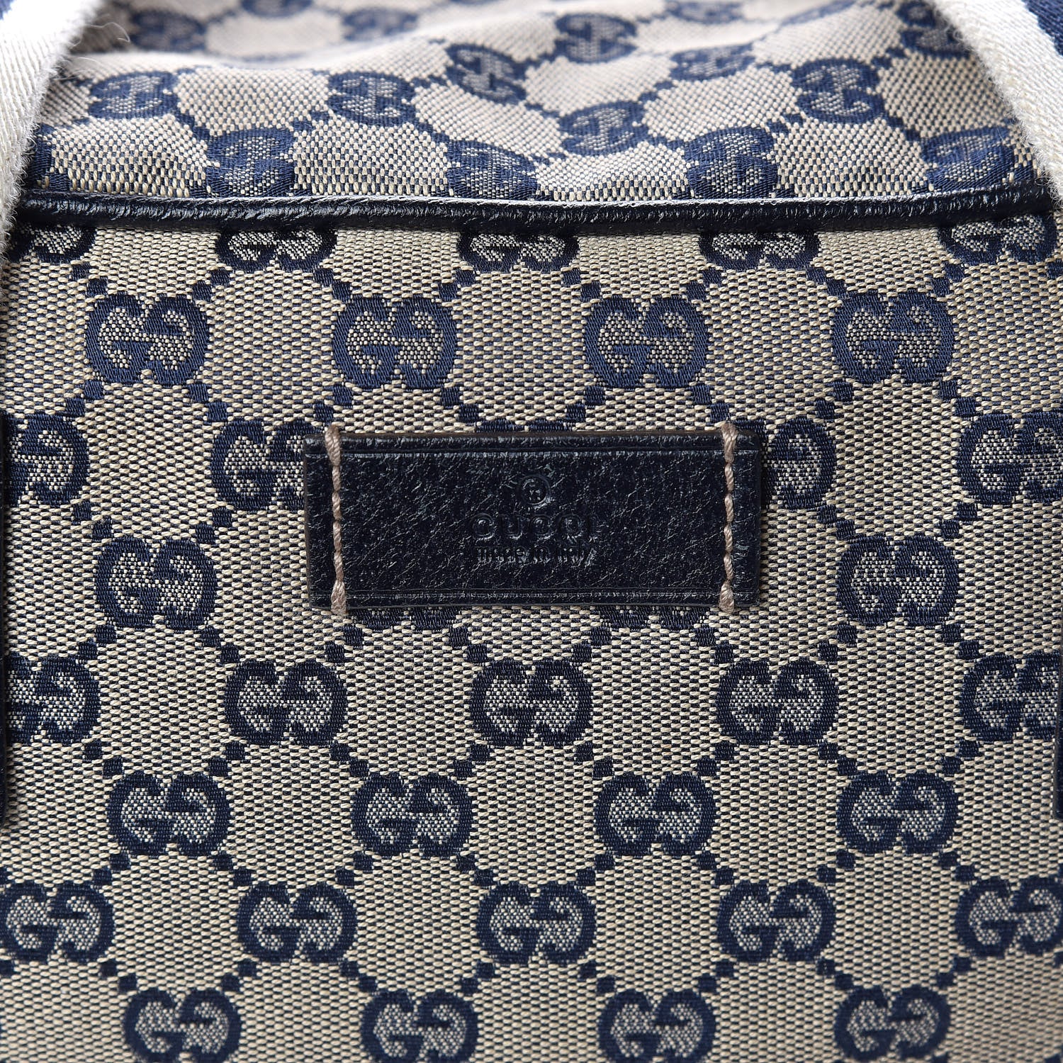 Gucci GG Monogram Web Large Collapsible Carry On Duffle Navy 16 of 16