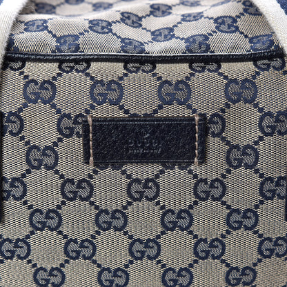 Gucci GG Monogram Web Large Collapsible Carry On Duffle Navy 16 of 16