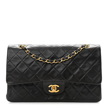 Chanel Lambskin Quilted Medium Double Flap Black 1 of 13