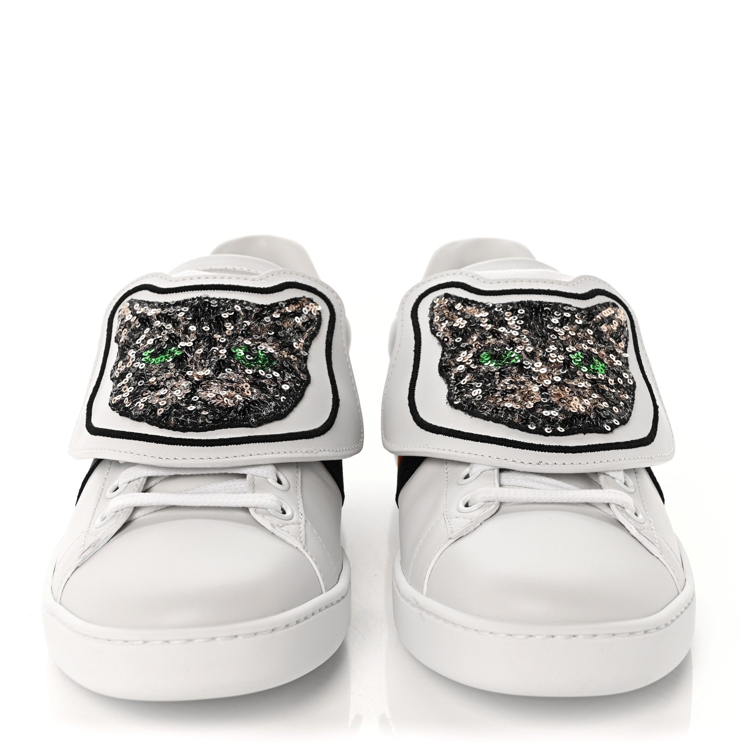 Gucci Calfskin Ayers Web Womens Ace Lace Sneakers 36.5 White 2 of 8