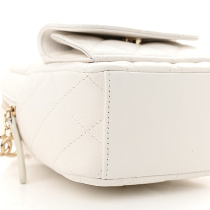 Chanel Caviar Quilted CC Mini Classic Backpack White 9 of 12