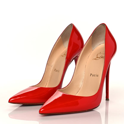 Christian Louboutin Patent So Kate 120 Pumps 38 Red 3 of 7