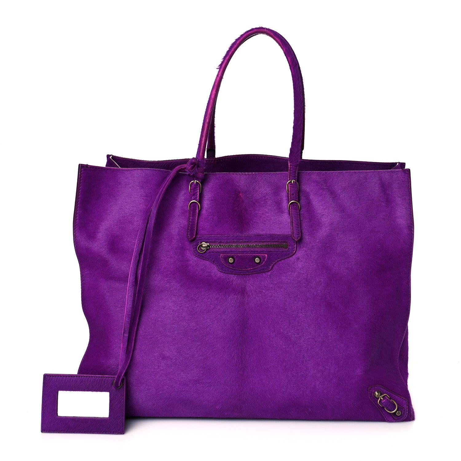 Balenciaga Ponyhair A4 Zip Around Tote Purple 1 of 13
