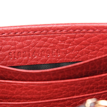 Gucci Dollar Calfskin Interlocking G Chain Wallet Red 7 of 13