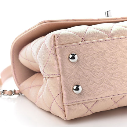 Chanel Iridescent Caviar Quilted Mini Coco Handle Flap Pink 8 of 9