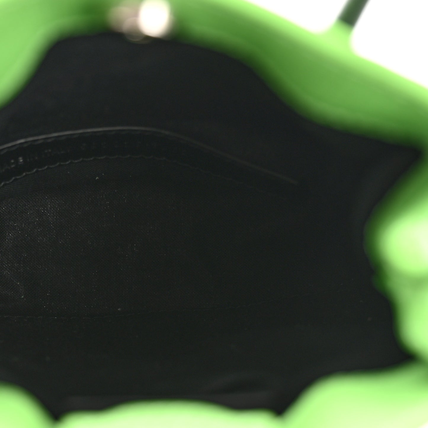 Squared Calfskin Logo Shopping Phone Holder Bag Light Green Fuchsia