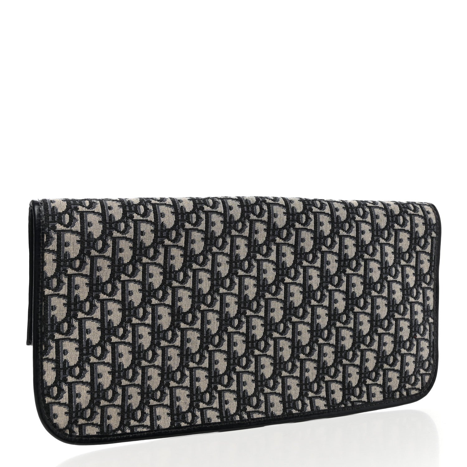 Christian Dior Oblique Fold Over Clutch Blue 3 of 8