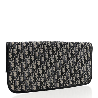 Christian Dior Oblique Fold Over Clutch Blue 3 of 8