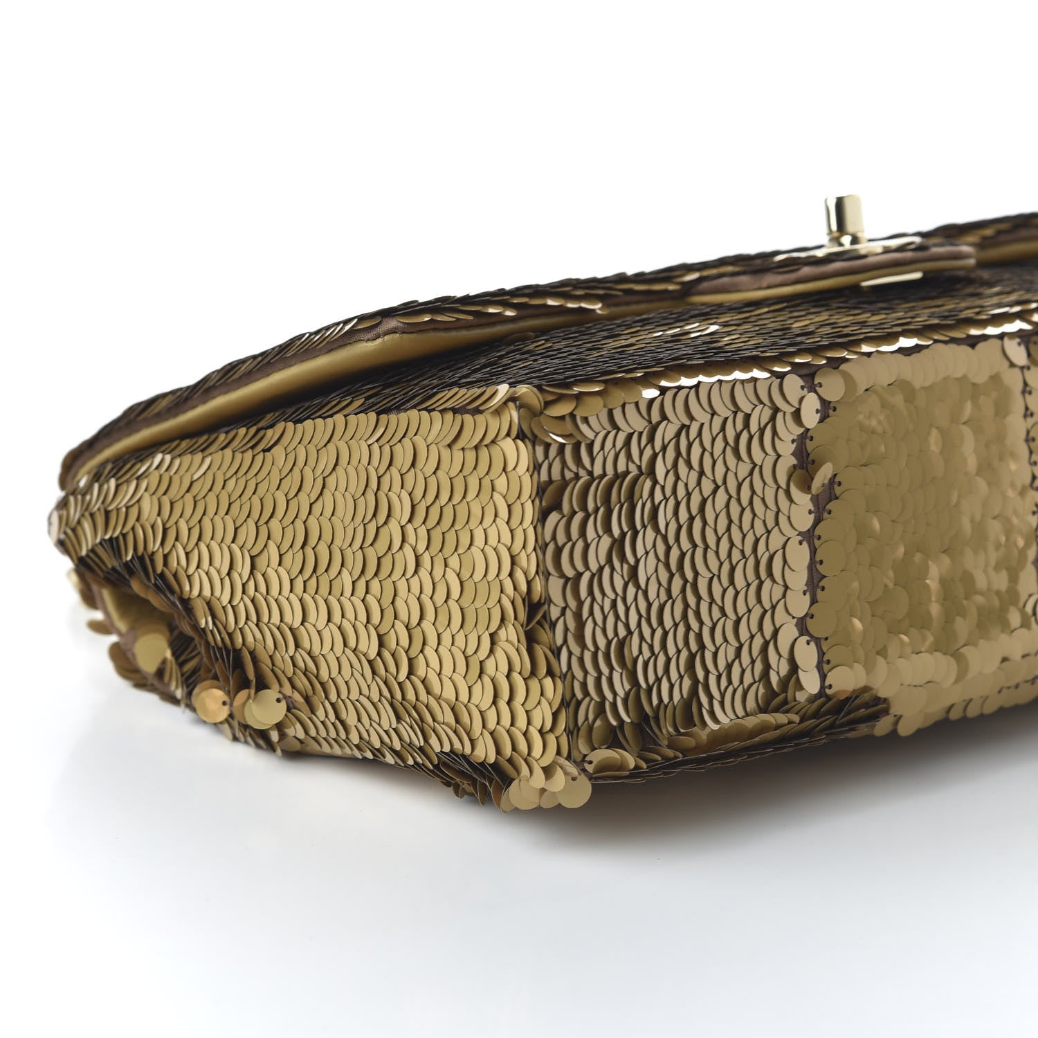 Chanel Sequin Quilted Medium Single Flap Gold 6 of 11